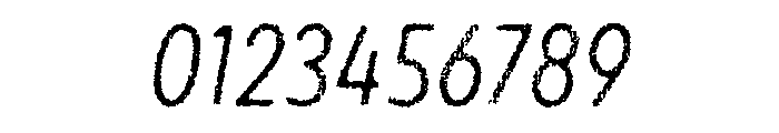 Draft Natural Lo Res Condensed Regular Italic Font OTHER CHARS