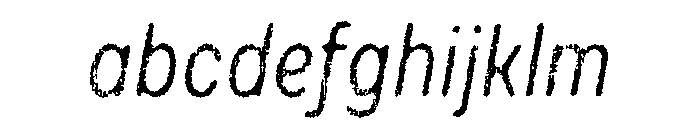 Draft Natural Lo Res Condensed Regular Italic FONT