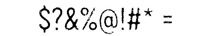 Draft Natural Lo Res Condensed Regular Font OTHER CHARS