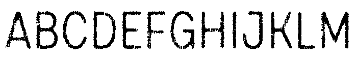 Draft Natural Lo Res Condensed Regular Font UPPERCASE