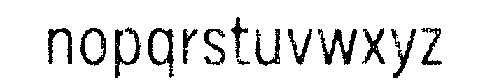 Draft Natural Lo Res Condensed Regular Font LOWERCASE