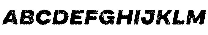 Draft Natural Lo Res Extra Expanded Black Italic Font UPPERCASE