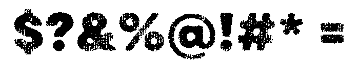 Draft Natural Lo Res Extra Expanded Black Font OTHER CHARS