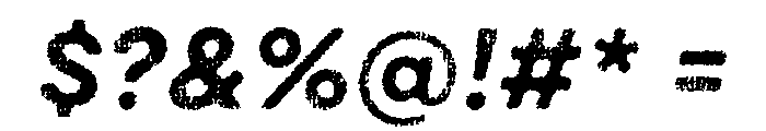 Draft Natural Lo Res Extra Expanded Bold Italic Font OTHER CHARS