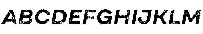 Draft Natural Lo Res Extra Expanded Bold Italic Font UPPERCASE