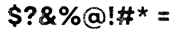 Draft Natural Lo Res Extra Expanded Bold Font OTHER CHARS