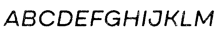 Draft Natural Lo Res Extra Expanded Medium Italic Font UPPERCASE