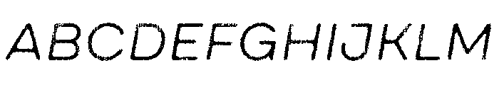 Draft Natural Lo Res Extra Expanded Regular Italic Font UPPERCASE