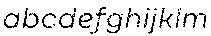 Draft Natural Lo Res Extra Expanded Regular Italic FONT