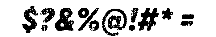 Draft Natural Lo Res Normal Black Italic Font OTHER CHARS