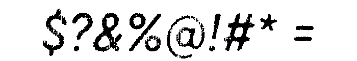 Draft Natural Lo Res Normal Medium Italic Font OTHER CHARS