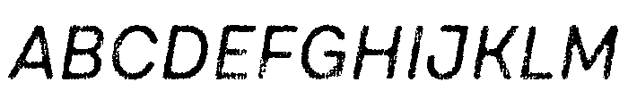 Draft Natural Lo Res Normal Medium Italic Font UPPERCASE