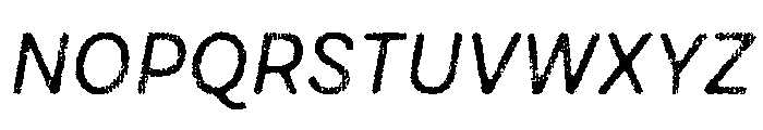 Draft Natural Lo Res Normal Medium Italic Font UPPERCASE