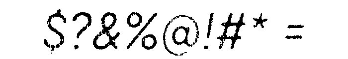 Draft Natural Lo Res Normal Regular Italic Font OTHER CHARS