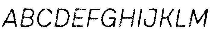 Draft Natural Lo Res Normal Regular Italic Font UPPERCASE