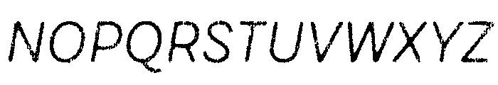 Draft Natural Lo Res Normal Regular Italic Font UPPERCASE