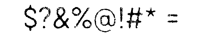 Draft Natural Lo Res Normal Regular Font OTHER CHARS