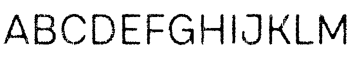 Draft Natural Lo Res Normal Regular Font UPPERCASE