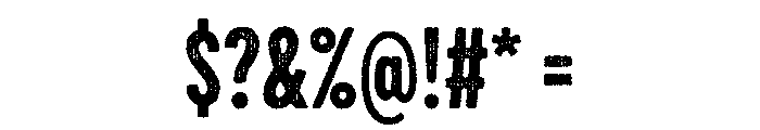 Draft Natural Two Compressed Bold Font OTHER CHARS