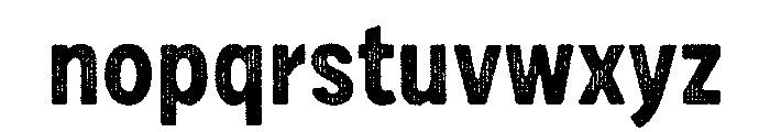 Draft Natural Two Condensed Bold Font LOWERCASE