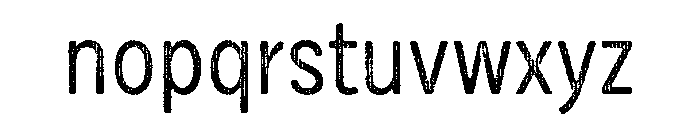 Draft Natural Two Condensed Regular Font LOWERCASE