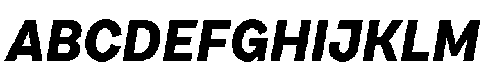 Draft Normal Extra Bold Italic Font UPPERCASE