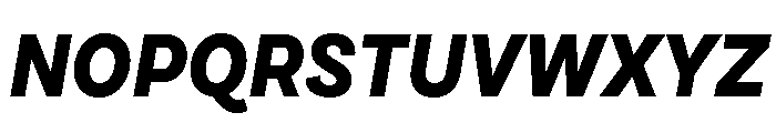 Draft Normal Extra Bold Italic Font UPPERCASE