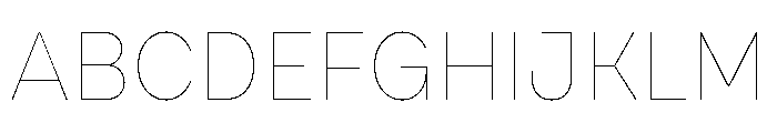 Draft Normal Hairline Font UPPERCASE