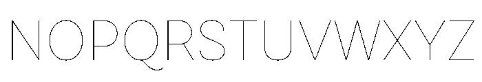 Draft Normal Hairline Font UPPERCASE