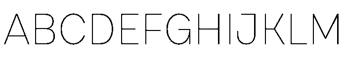 Draft Normal Thin Font UPPERCASE