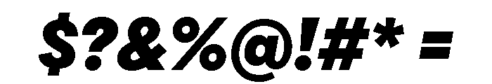 Draft Wide Black Italic Font OTHER CHARS
