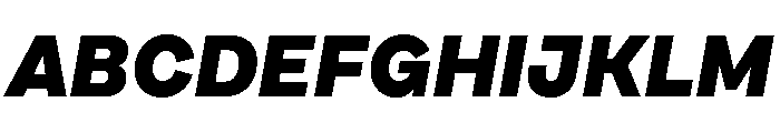 Draft Wide Black Italic Font UPPERCASE