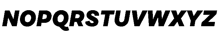 Draft Wide Black Italic Font UPPERCASE