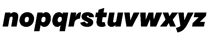 Draft Wide Black Italic Font LOWERCASE