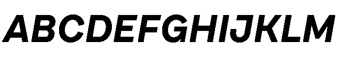 Draft Wide Bold Italic Font UPPERCASE