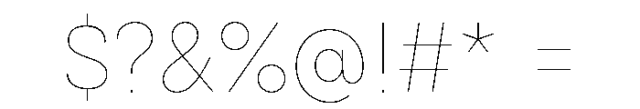 Draft Wide Hairline Font OTHER CHARS