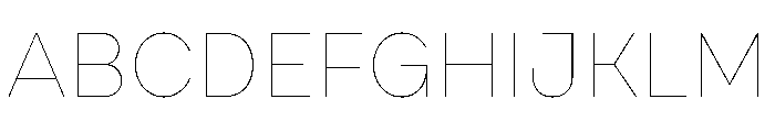 Draft Wide Hairline Font UPPERCASE
