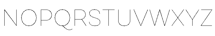 Draft Wide Hairline Font UPPERCASE