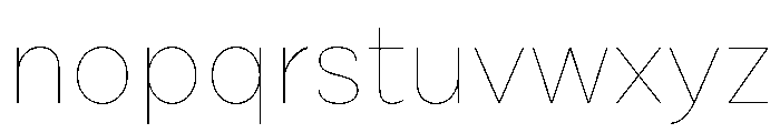 Draft Wide Hairline Font LOWERCASE