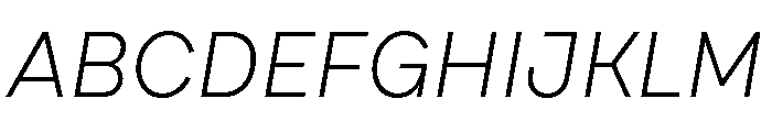 Draft Wide Light Italic Font UPPERCASE