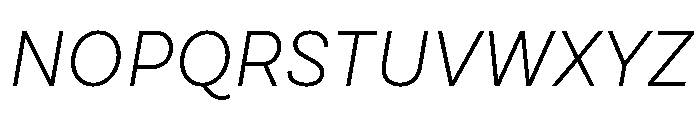 Draft Wide Light Italic Font UPPERCASE