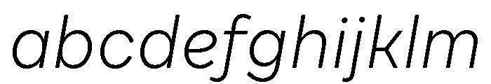 Draft Wide Light Italic FONT
