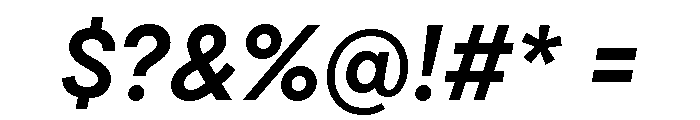 Draft Wide Semi Bold Italic Font OTHER CHARS