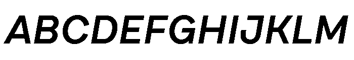 Draft Wide Semi Bold Italic Font UPPERCASE