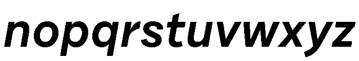 Draft Wide Semi Bold Italic Font LOWERCASE
