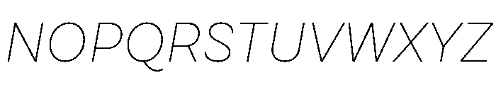 Draft Wide Thin Italic Font UPPERCASE