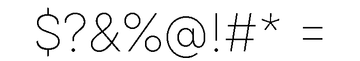 Draft Wide Thin Font OTHER CHARS