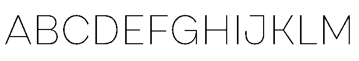 Draft Wide Thin Font UPPERCASE