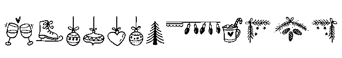 Dreaming Outloud Sans Christmas Doodles Font UPPERCASE