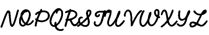 Dreaming Outloud Script Slanted Font UPPERCASE